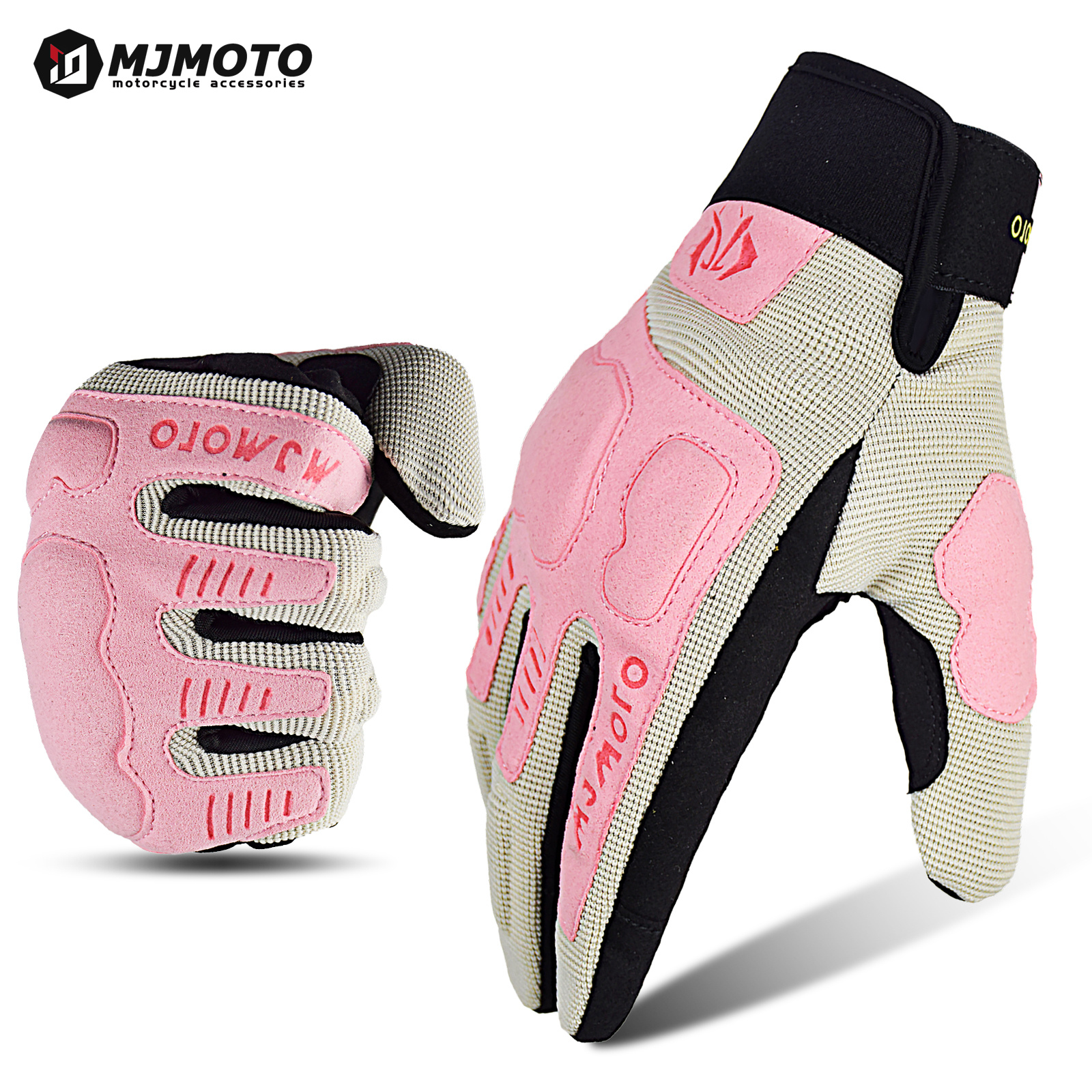 Mountain Biking Gloves Mens - Pink Lady Summer Breathable Motorcycle Gloves