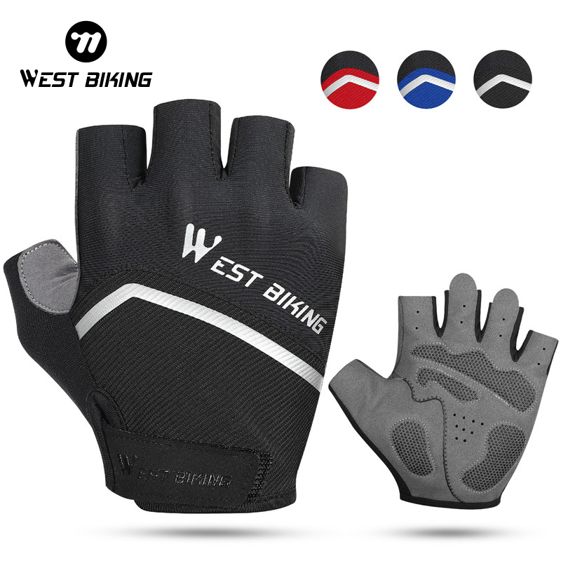 Mountain Biking Gloves Mens - WEST BIKING Cycling Half Finger Gloves