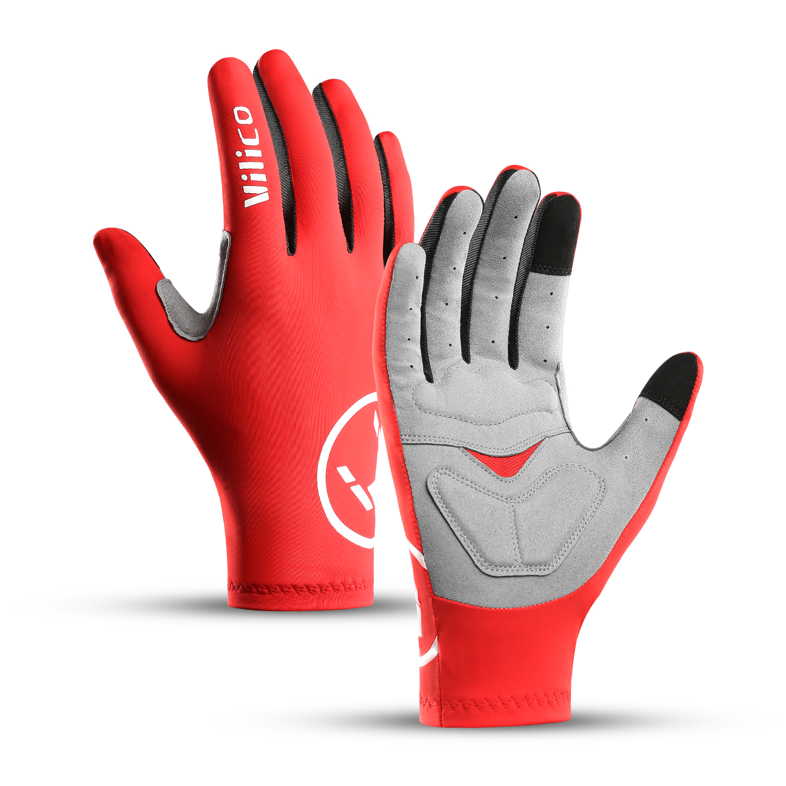 Mountain Biking Gloves Mens - Touch Screen Long Full Fingers Half