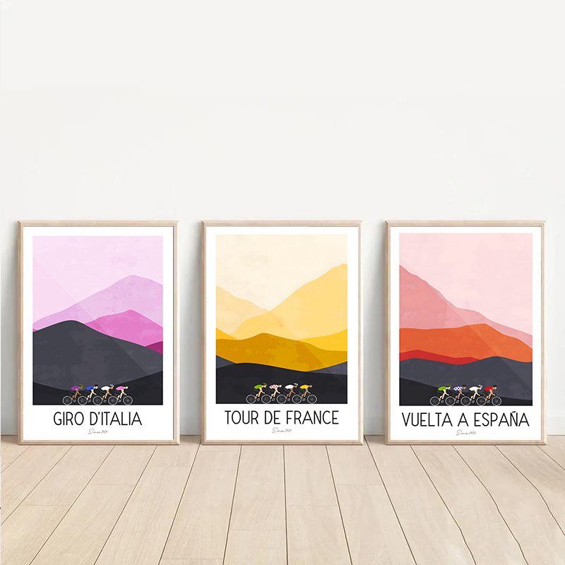Watercolor Cycling Race Cyclis - Mountain Biking France incelemesi ve fiyatı