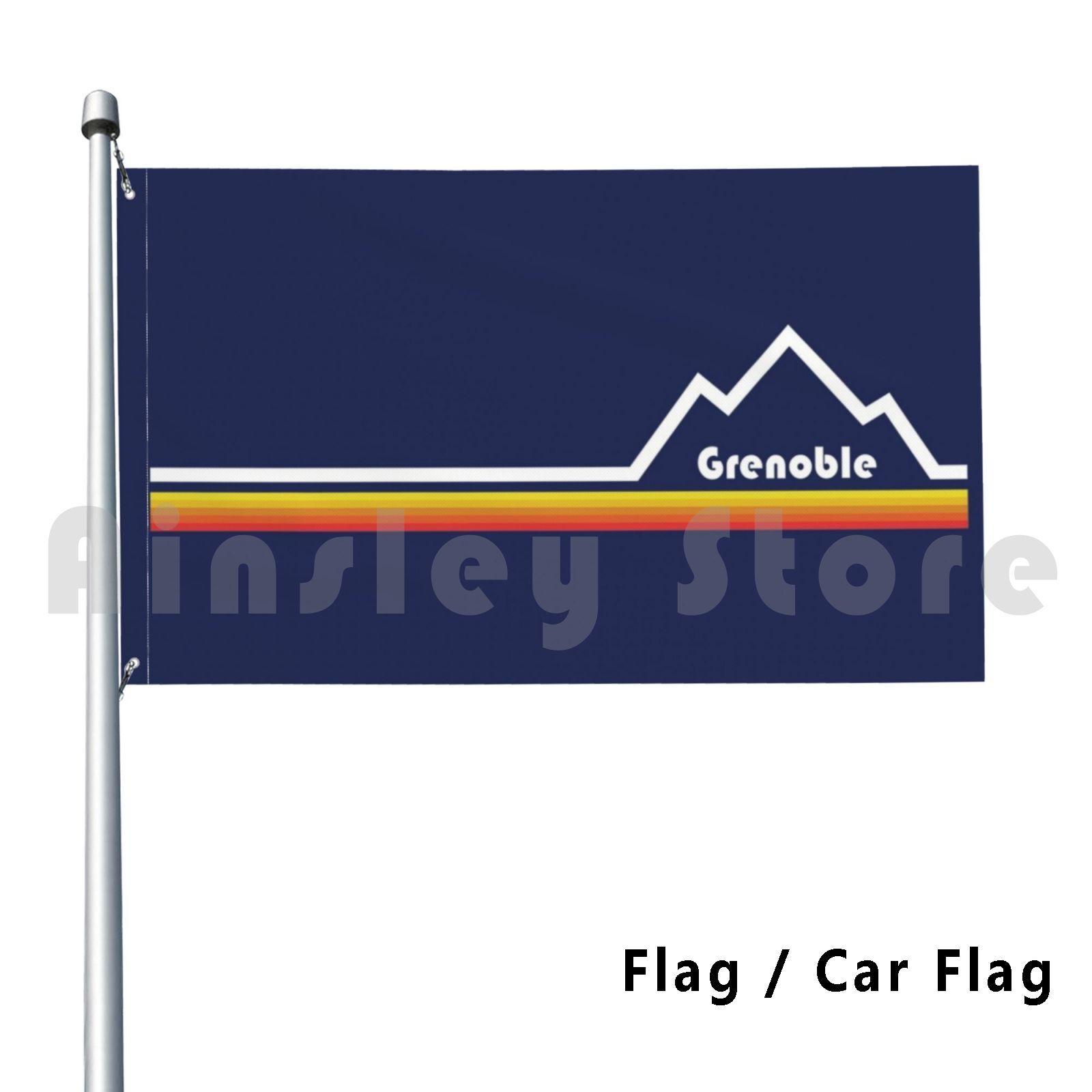 Grenoble , France Flag Car Fla - Mountain Biking France incelemesi ve fiyatı