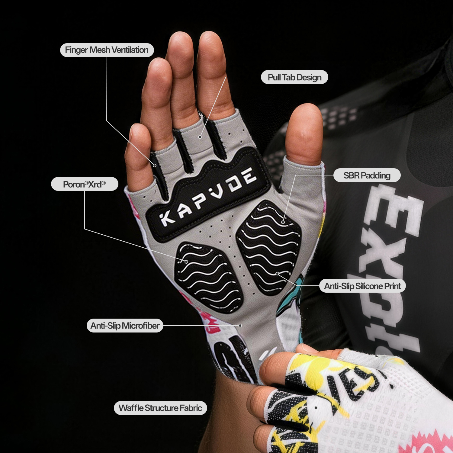 KAPVOE Half Finger Cycling Glo - Mountain Biking Gloves Mens incelemesi ve fiyatı