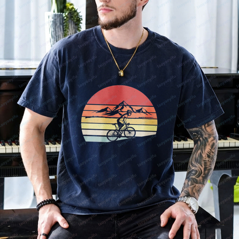 Road Cycling Cotton Tee Retro  - Mountain Biking Gear For Men incelemesi ve fiyatı