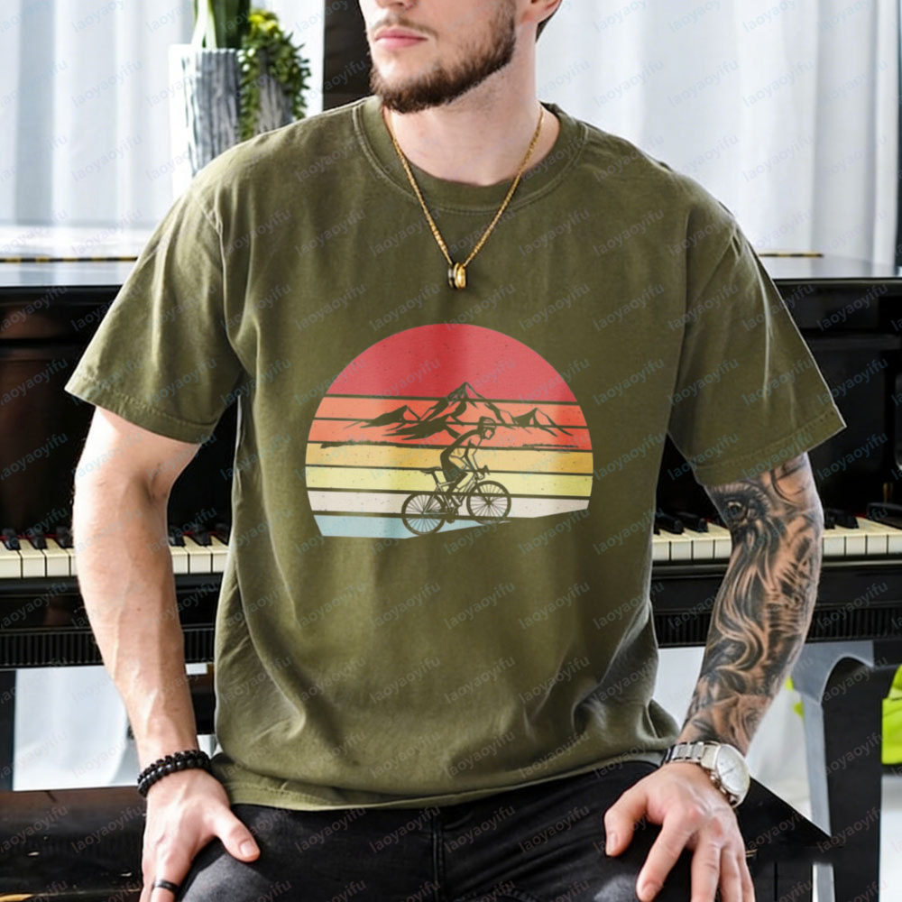 Road Cycling Cotton Tee Retro  - Mountain Biking Gear For Men incelemesi ve fiyatı
