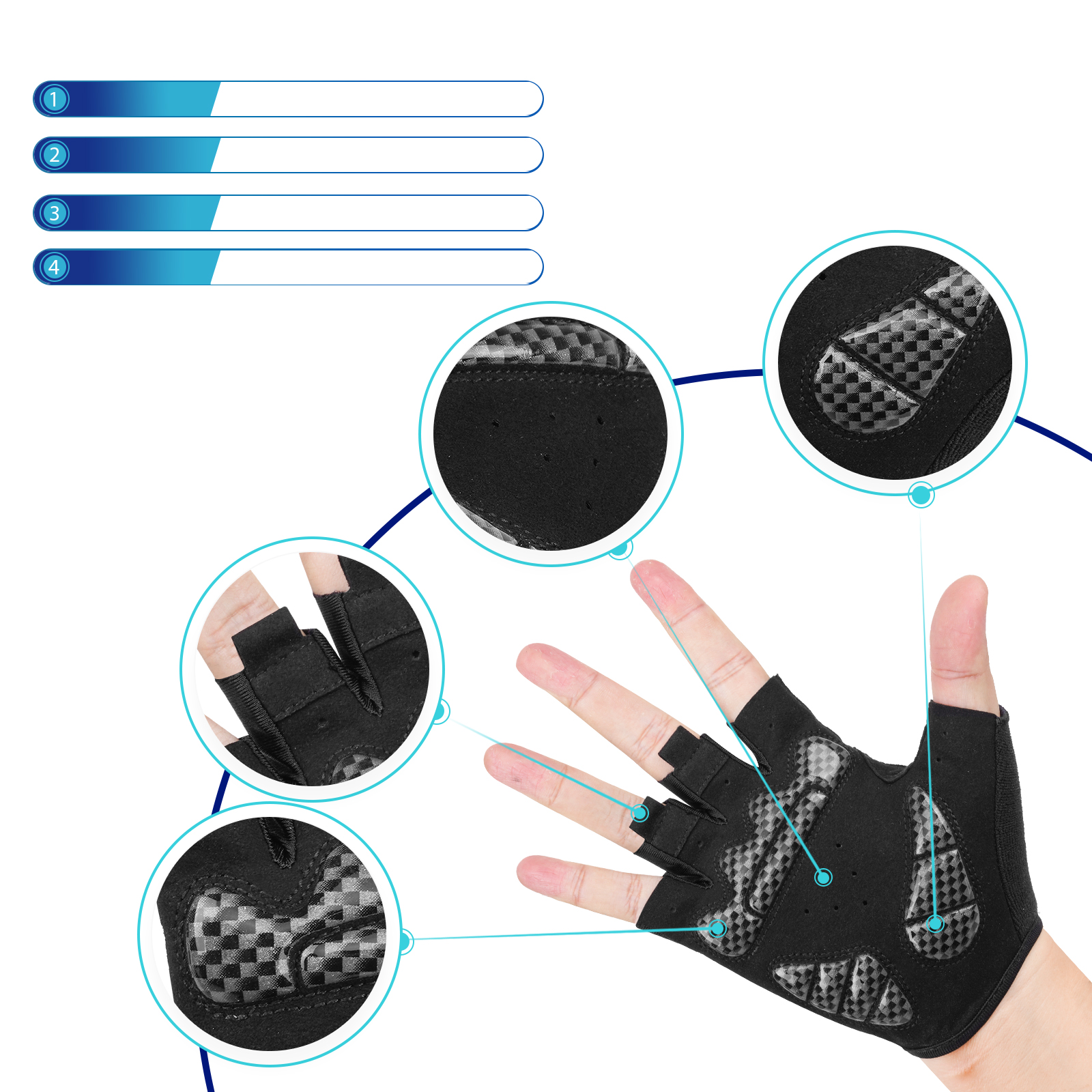 MOREOK Bike Gloves Breathable  - Mountain Biking Gloves Mens incelemesi ve fiyatı