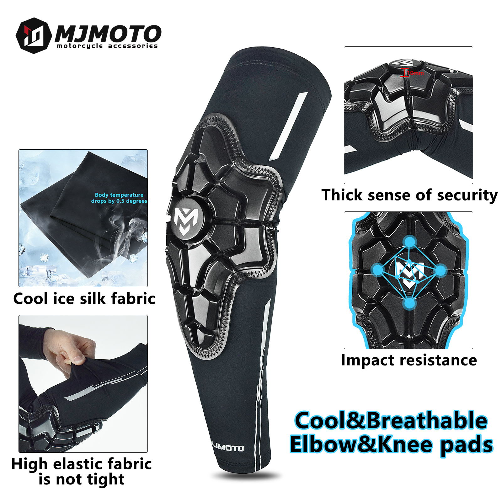 Summer Ice Silk Motocross Elbo - Mountain Biking Knee And Elbow Pads incelemesi ve fiyatı